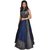 Aika Women's  Banglory Silk Embroidery Semi Stitched Anarkali Gown(G029-Poonam Grey)