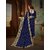 Manohari Blue Silk Blends Embroidery Saree with Blouse