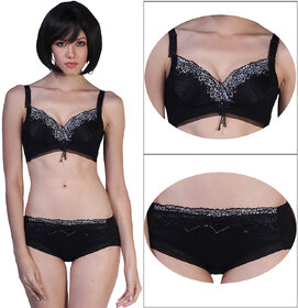 Princess Dream Embroidered-Padded Under-Wired Bra Set