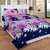 xy Decor Polycotton 3D Double bedsheet with 2 Pillow Covers Multicolor