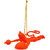 Spidy Moto God Idol Orange Flying Hanuman Ji Hanging Accessories for Car Rear View Mirror