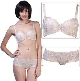 Buy Arousy Fashions Womens Net Lace Bra Panty Honeymoon Bridal Sexy Set for  Womens Girls Ladies Non Padded Non Wired Undergarments Bra Panty Set for  Women with Sexy Panty Bra Set for