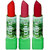 Pack of 3 ADS Makeup Fever Aloe extract Matte Lipstick