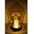 Kartik Shadow Buddha Tea Light Candle Holder (8 cm x 8 cm x 11 cm,)
