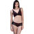 Vogue Style Exquisite Maroon with Black Net Design Bra Set