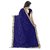 V-KARAN Women's Dark Blue Art Silk  Printed Party Wear Saree With Blouse