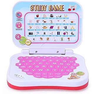 Buy Educational Computer Abc And 123 Learning Kids Laptop With Led Display And Music Pink By Bgc Online 440 From Shopclues