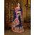 Manohari Blue Georgette Embroidery Saree with Blouse