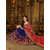 Manohari Red Silk Blends Embroidery Saree with Blouse