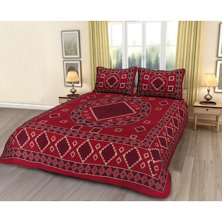 Divinity Cotton Double Bedsheet with 2 Pillow Covers