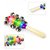 Desi Karigar Colorful Wooden Rainbow Handle Jingle Bell Rattle Toys Pack Of 2 Rattle