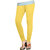 Naisargee Women's and Girl's Light Yellow Silk Chudidar Length Leggings -(XL Size)