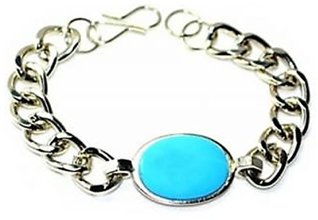 Buy Dashing Salman Khan blue stone stylish Mens Bracelet in White