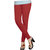 Naisargee Women's and Girl's Cherry Red Silk Chudidar Length Leggings -(XXL Size)