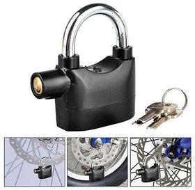 Antitheft Motion Sensor Security Padlock Siren Alarm Lock For Motor, Bikes, Home, Office etc. - ALRMLOCK6
