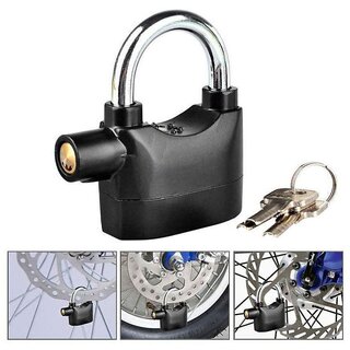 Antitheft Motion Sensor Security Padlock Siren Alarm Lock For Motor, Bikes, Home, Office etc. - ALRMLOCK6