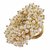 Om Jewells Gold Plated Beautiful Artificial Pearl Adjustable Polki Ring for Women FR1000932