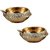 Decorative Brass Kuber Diya - 7 cms by 2 cms - Authentic look - SET of 2