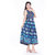 Dhruvi's Western Wear Long Maxi Dress in Elegant Print & Design (Blue, Free Size)