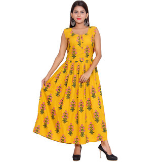 cotton long dress design