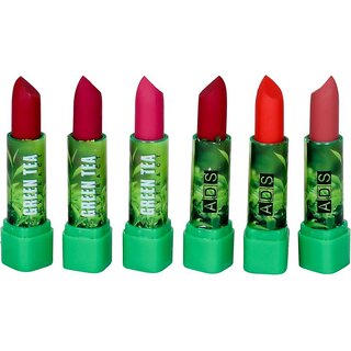 ADS Green tea extract based Multicolored lipsticks (Set of 6)