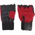 Aroraonlinetraders Heavy Leather Netted With Wrist Support Gym  Fitness Gloves (M, Red)