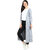 Raabta Fashion Women Grey Cotton Blend Long Cardigans