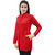 Matelco Women's Red Button Cardigan with Pockets L