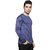 ISHU Men's Light Navy Printed Full Sleeve Round Neck T-Shirt