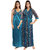 Be You Blue Geometric Print Women Nighty with Robe (2 pieces Nighty Set)