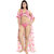 Be You Pink Floral Women Robe  Lingerie Set / 3 Pieces Nighty Set (1Robe, 1Bra  1Panty)