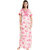 Be You Pink Floral Women Robe  Lingerie Set / 3 Pieces Nighty Set (1Robe, 1Bra  1Panty)