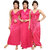 Be You Pink Solid Women Nighty Set