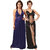 Be You Blue-Black Solid Women Nighty / Nightdress Pack of 2