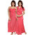 Be You Peach Solid Women Nighty with Robe (2 pieces Nighty Set)