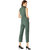 Miss Chase Green Flick Your Hair Collar Jumpsuit