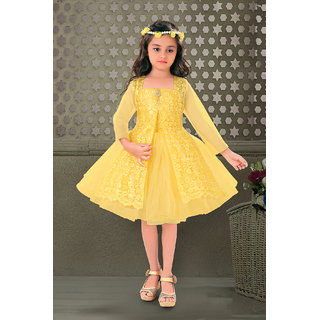 yellow short frock