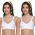 Sona Bee-Heart Cotton Full Coverage 100 % Cotton Strap Non-Stretchable Bra For Women (Pack of 2)