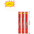 Enjoy Red Party Poppers 40cm Long for Birthday Party/Anniversary Party/Celebration any Occasions (Pack of 3)