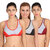 Arousy Girl's Seamed Wirefree Bra Non Padded Full Coverage Bra For Women Milanche Fabric Sports Bra Pack of 3