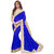 Bhavna creation Blue Georgette Lace Saree With Blouse