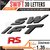 Carmetics Swift 3D Letters for Maruti Suzuki Swift Accessories 3D Stickers Logo Emblem Graphics Black with RS 3D Logo 3D