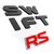 Carmetics Swift 3D Letters for Maruti Suzuki Swift Accessories 3D Stickers Logo Emblem Graphics Black with RS 3D Logo 3D