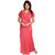 Be You Peach Solid Women Nighty with Robe (2 pieces Nighty Set)