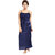 Be You Navy Blue Solid Women Nighty with Robe (2 pieces Nighty Set)