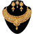 JewelMaze Stone Choker Necklace Set With Maang Tikka-1107902B