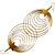 prasi golden toned circular multi loop and hoop earrings