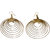 prasi golden toned circular multi loop and hoop earrings