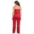 Be You Red Solid Women Nightwear Set (Night Suit  Nighty)