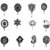 Om Jewells Indo Western Fashion Jewellery Combo of 12 Amazingly Designed Nose Pin for Girls and Women CO1000180
